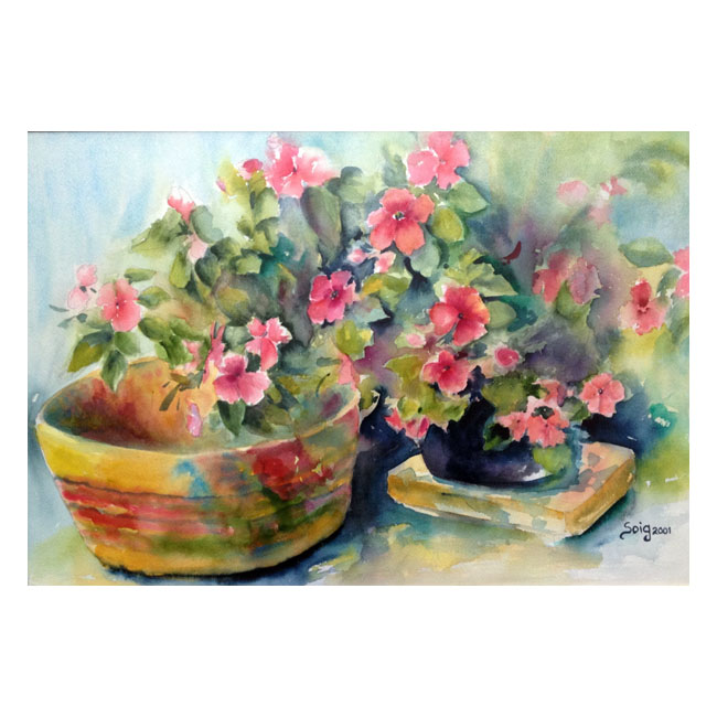 Flores acuarela